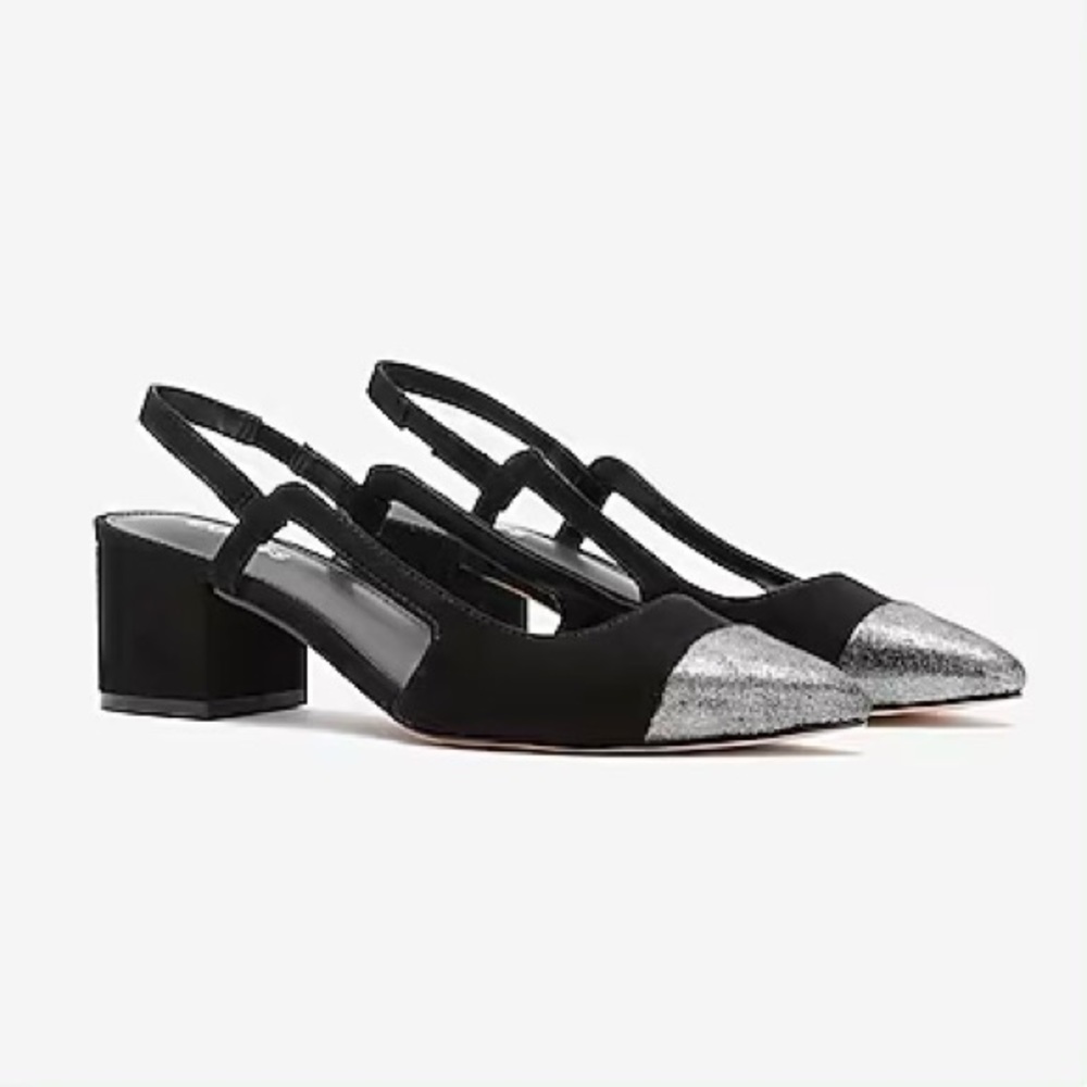 Express Cap Toe Slingback Pumps